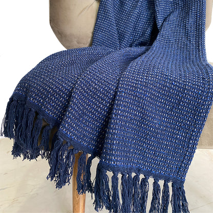 Premium &amp; Extra Soft Blue Sofa Throw