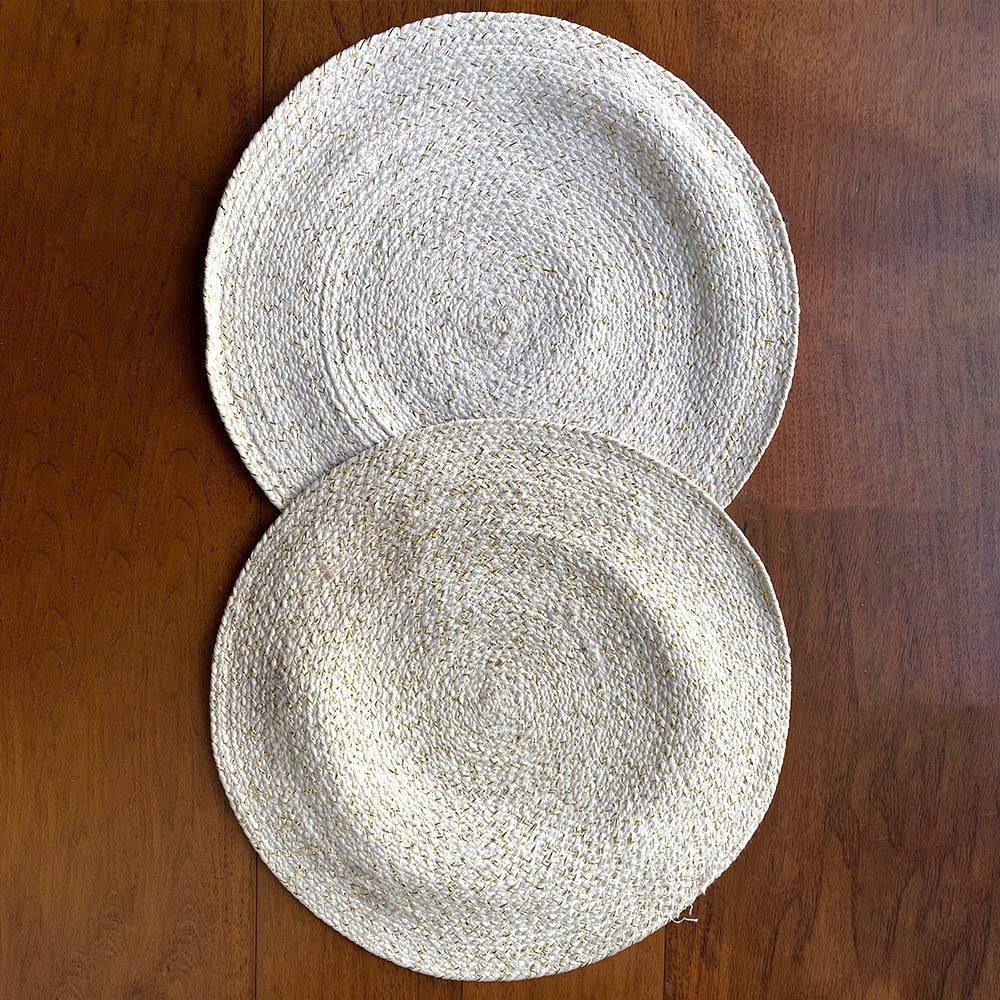 Classic Handmade Placemats White Table Mat- Set of 2