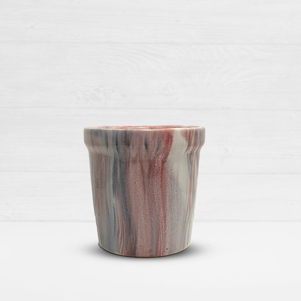 Pink Ceramic Planter with Contemporary Design