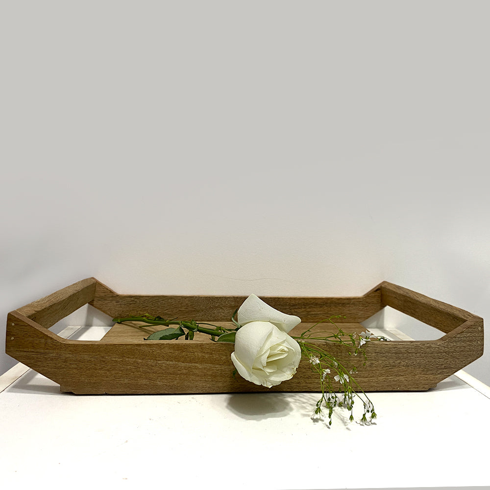 Premium Handcrafted Rectangular Wooden Tray