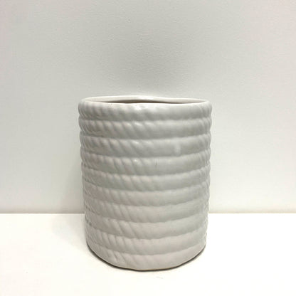 Pure Elegance Ceramic White Planter