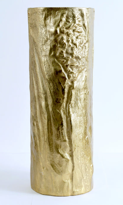 Shimmering Elegance Aluminum Golden Vase