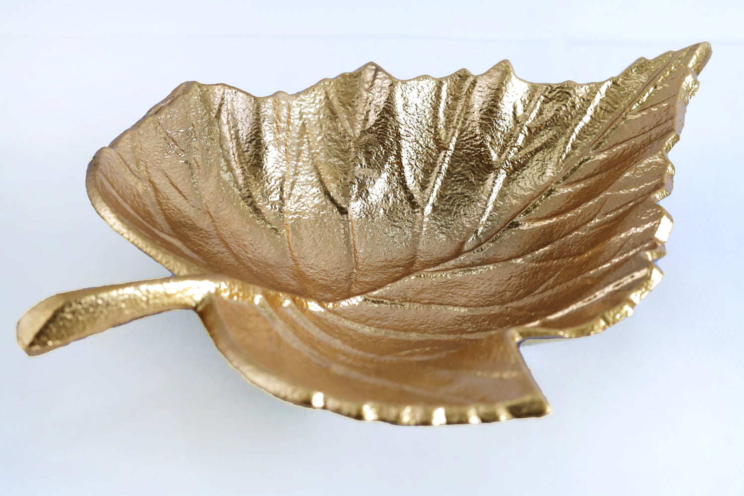 LuxeGilded Leaf Serving Tray