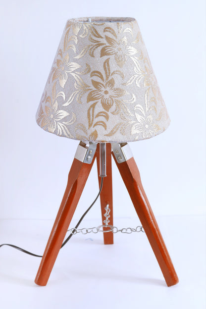 Harmony Glow Wooden Tripod Table Lamp