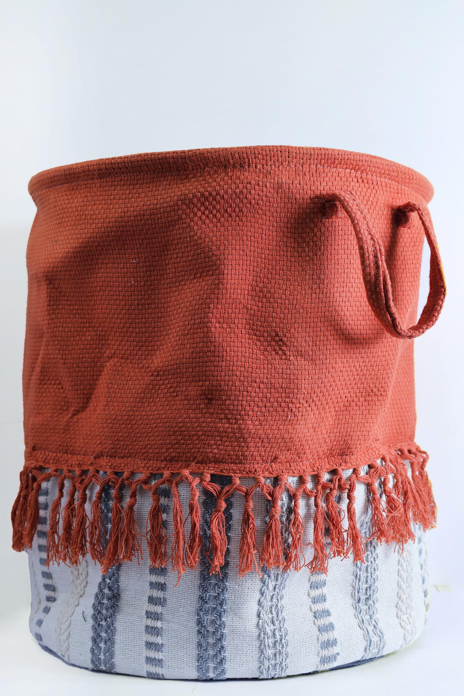 Orange Laundry Basket with Easy Carry Handles