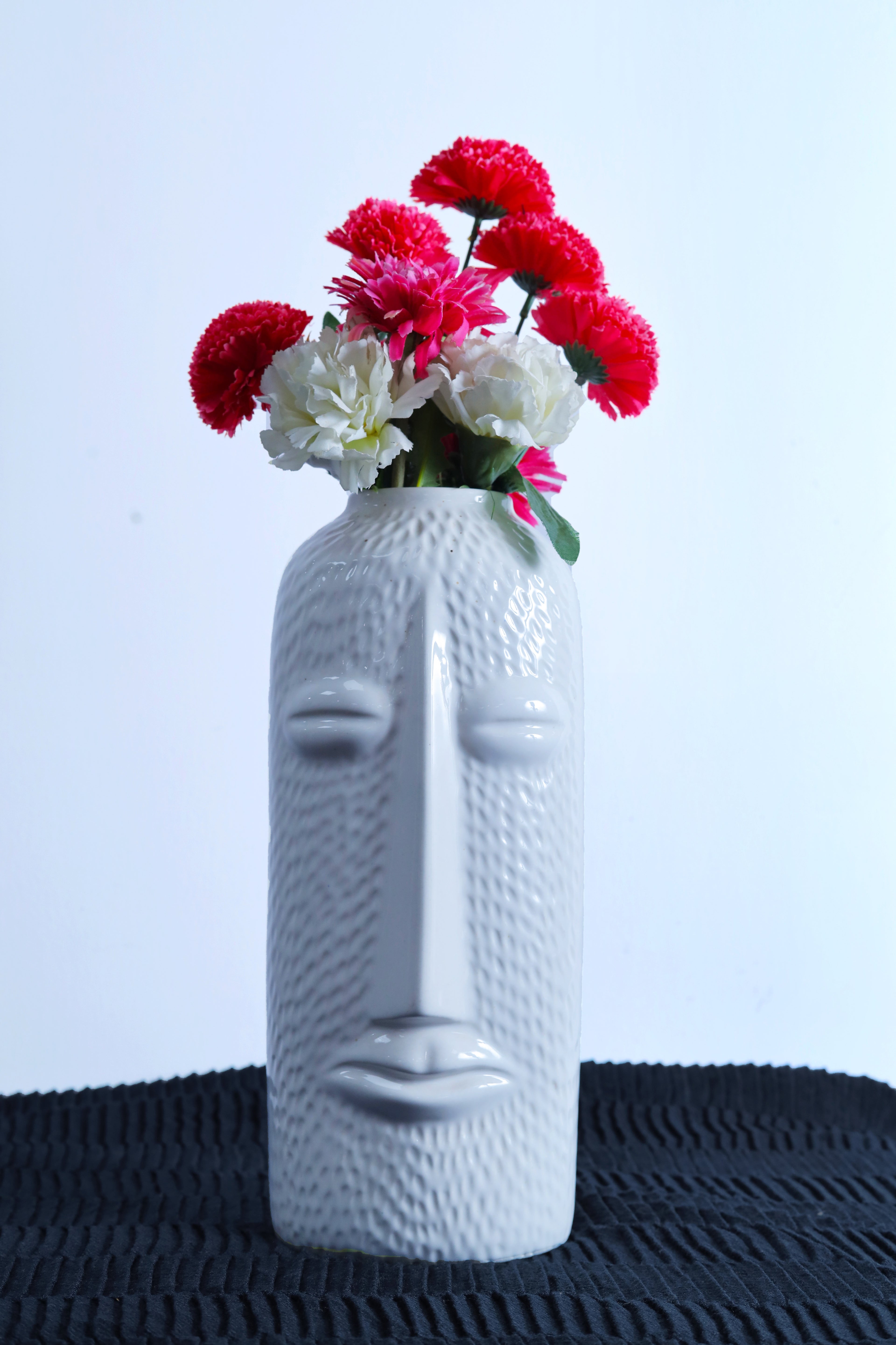 Blossom Beauty Ceramic Vase with Pink Flowers