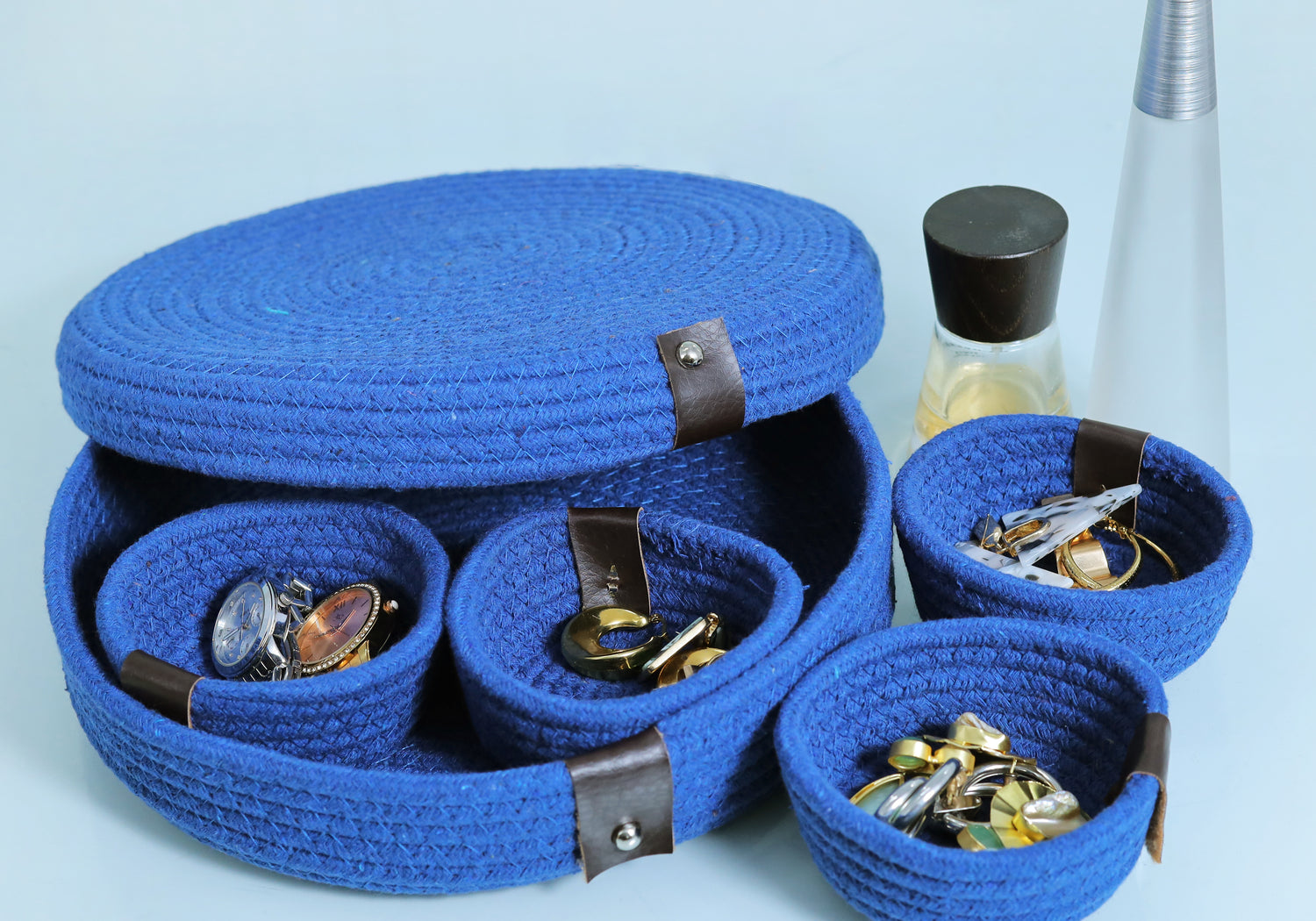 BlueSphere Set - Circular Storage with Rope Compartments