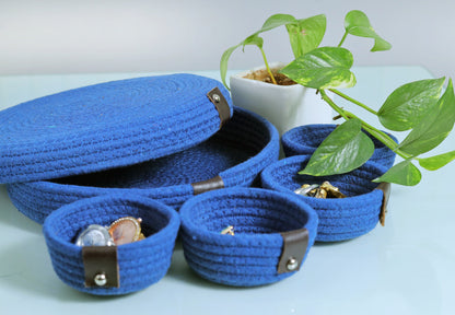 BlueSphere Set - Circular Storage with Rope Compartments