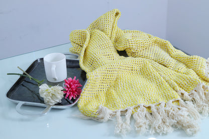 Sunshine Hues Sofa Bliss Yellow Throw