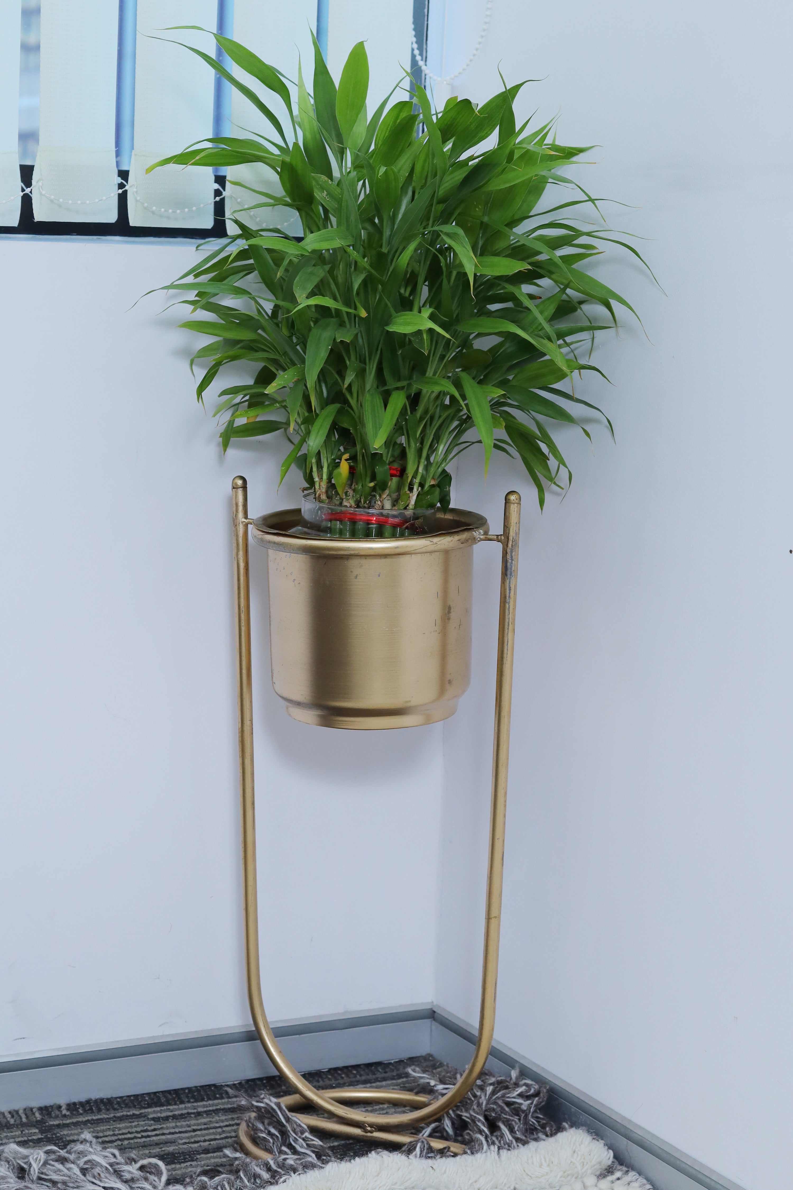 Golden Haven Metal Planter with Stand