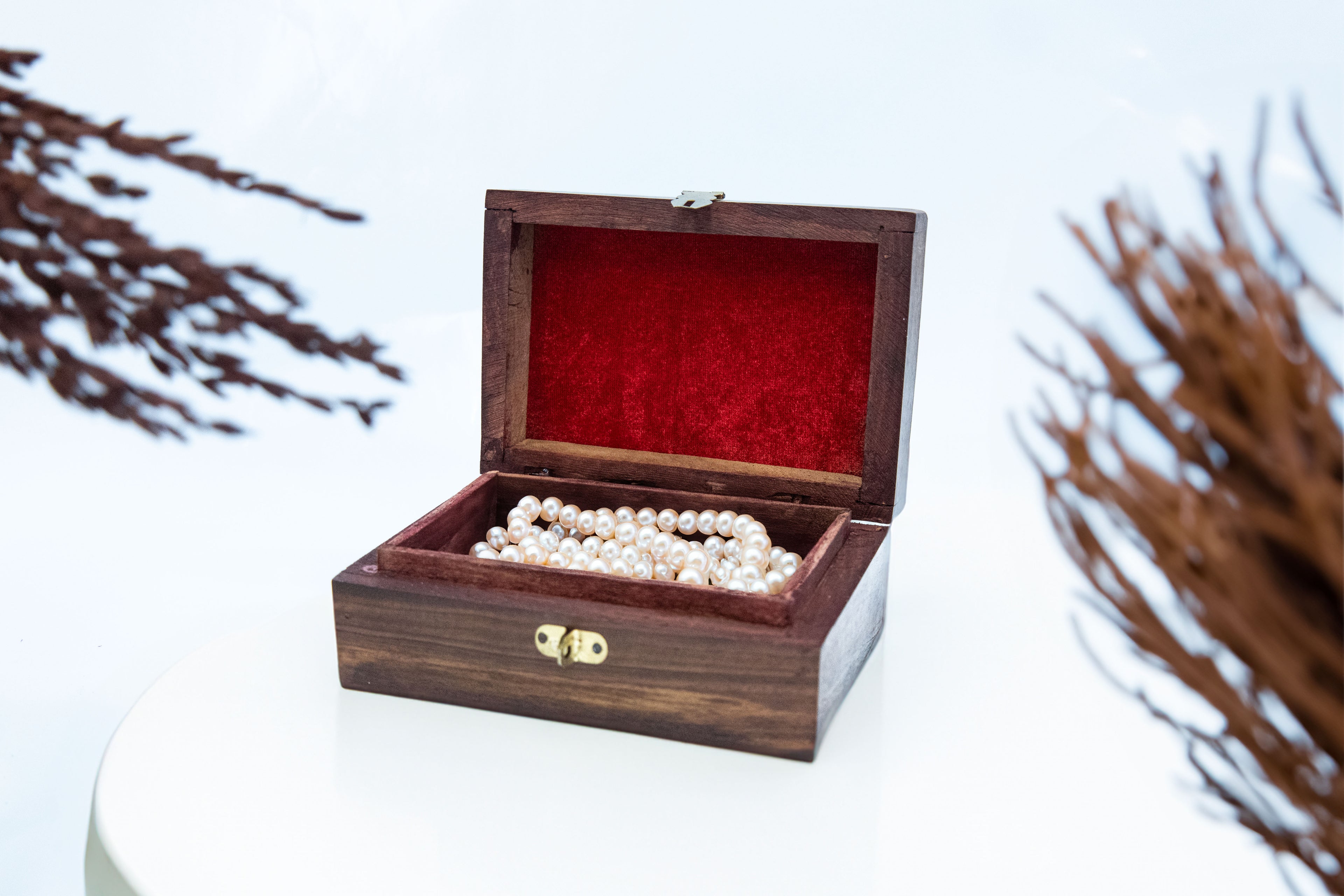 Vintage Wooden Jewellery Storage Box