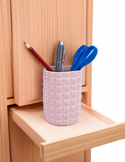 Exclusive Pink Ceramic Multipurpose Brush Holder Stand