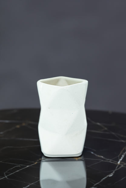 Elegant White Ceramic Toothbrush Holder Stand