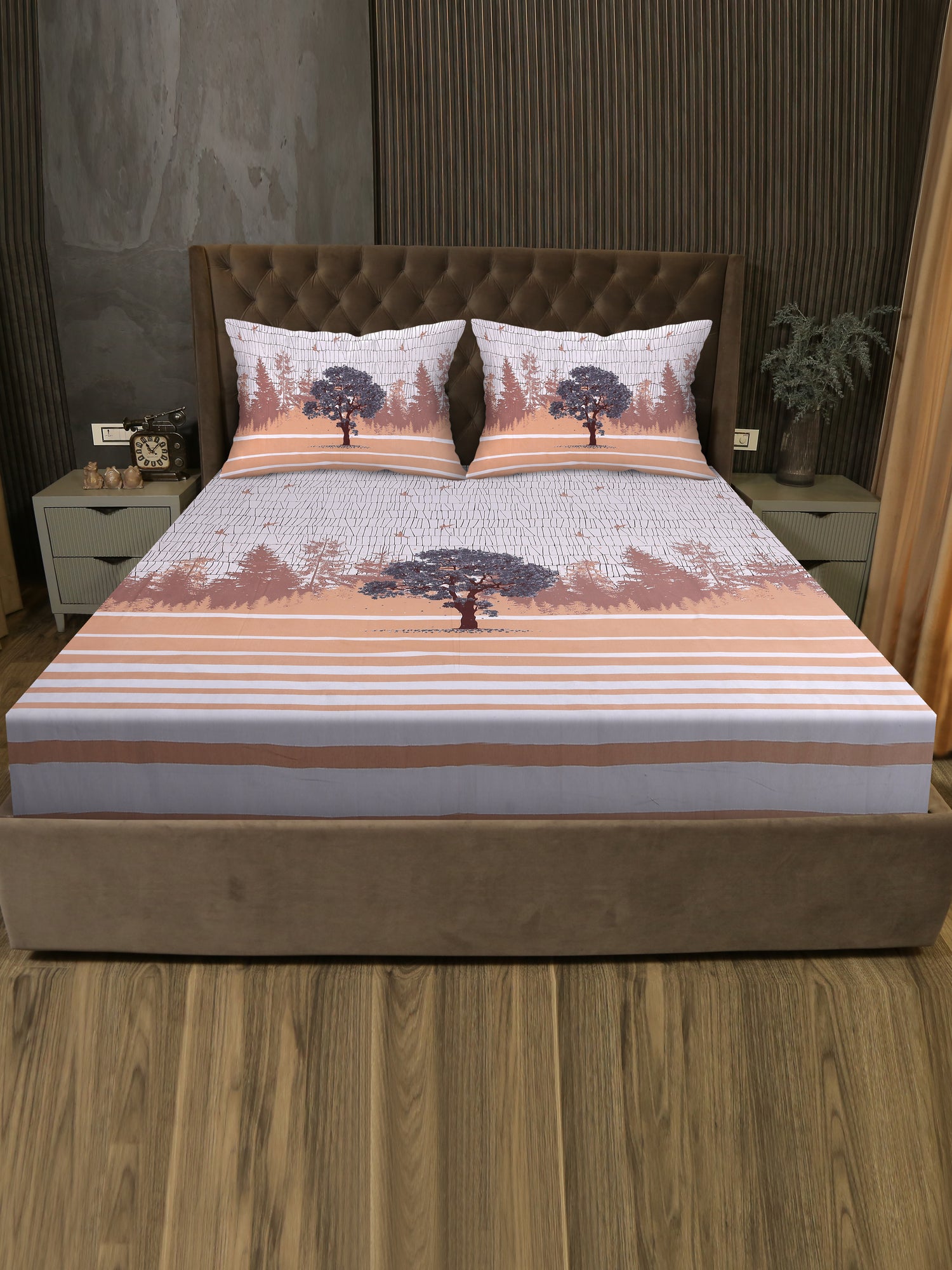 Premium 100% Cotton Double Bed Flat Bedsheet~by Shoogloo