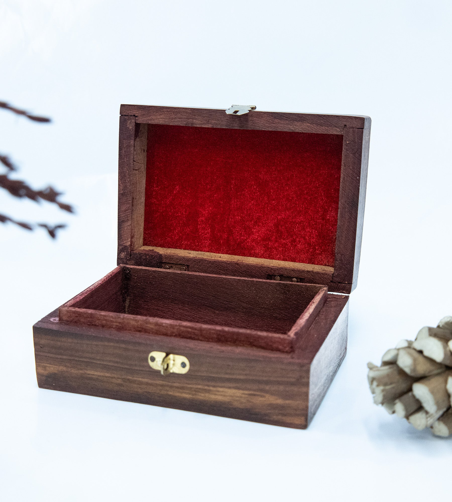 Vintage Wooden Jewellery Storage Box