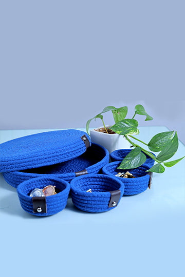 BlueSphere Set - Circular Storage with Rope Compartments