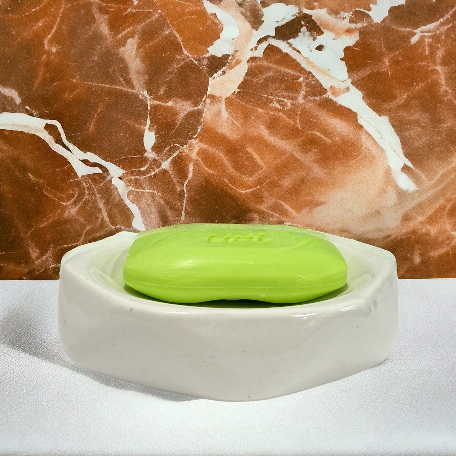 Elegant Ceramic White Soap Dish Tray