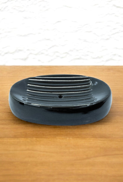 Chic Black Ceramic Bath Set of 3