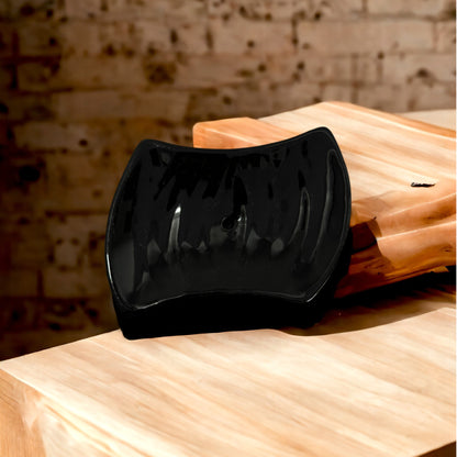 Ceramic Black Soap Dish Holder