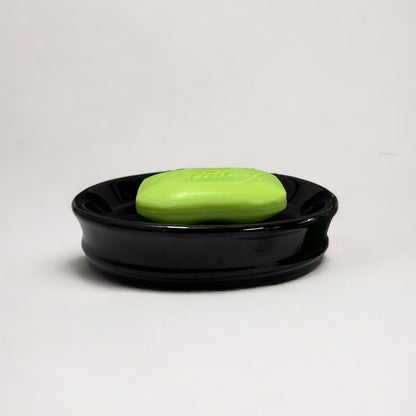 Ceramic Black Soap Dish Tray