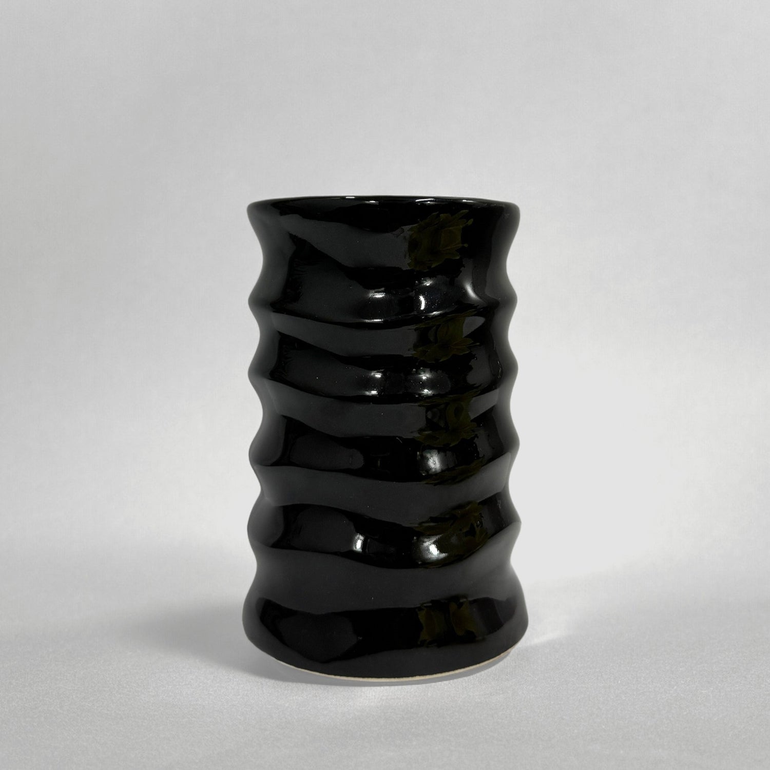 Ceramic Black Round Shape Multipurpose Toothbrush Holder Stand