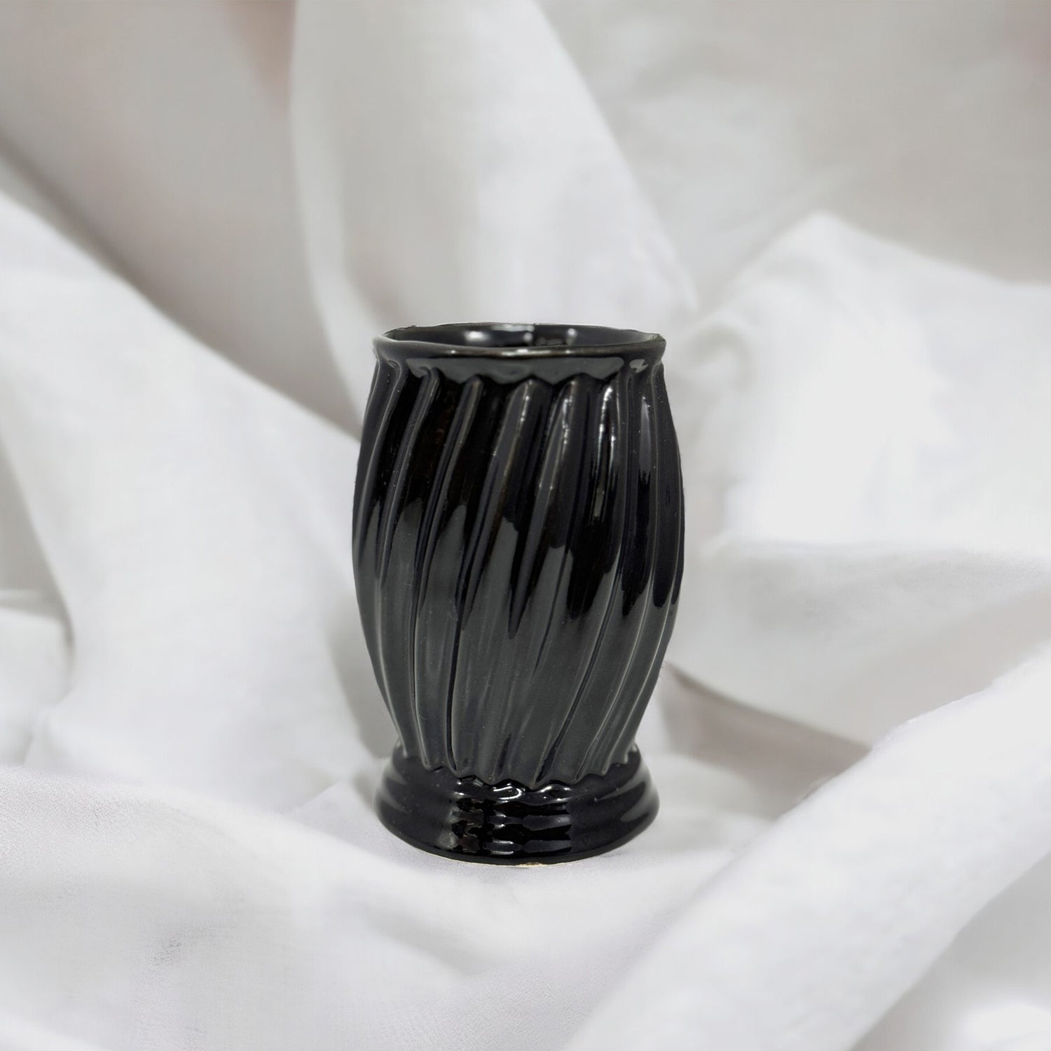 Ceramic Black Toothbrush Holder Stand