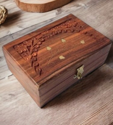 Vintage Wooden Jewellery Storage Box