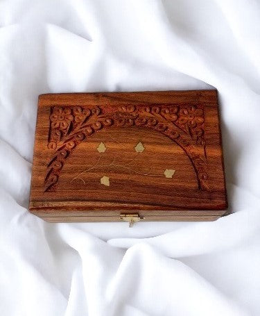 Vintage Wooden Jewellery Storage Box