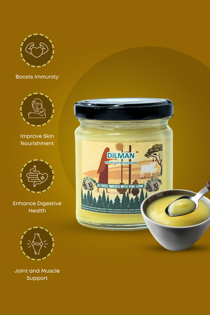 Dilman A2 Pure Cow Ghee Imbued With Magical Pine Cone Goodness