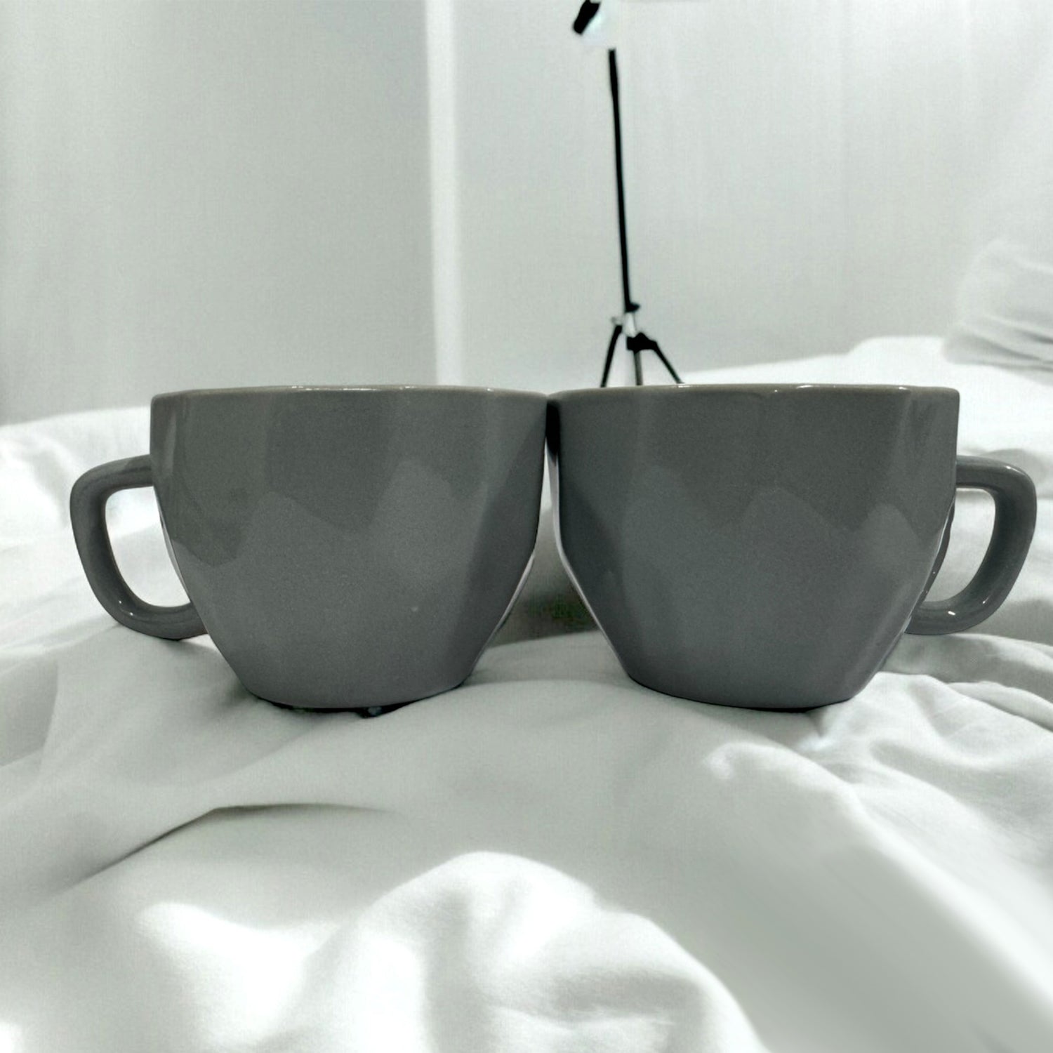 Ceramic Grey Cups - Set of 2