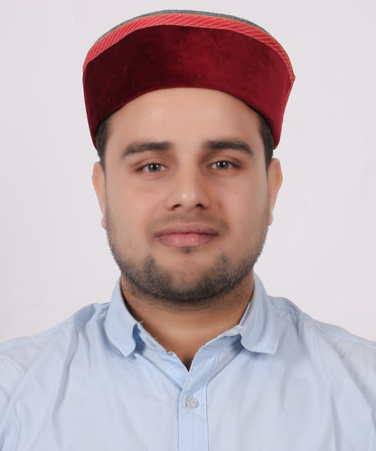 Himachali Traditional Woollen Himachali Cap/Pahadi Topi with Red Patti