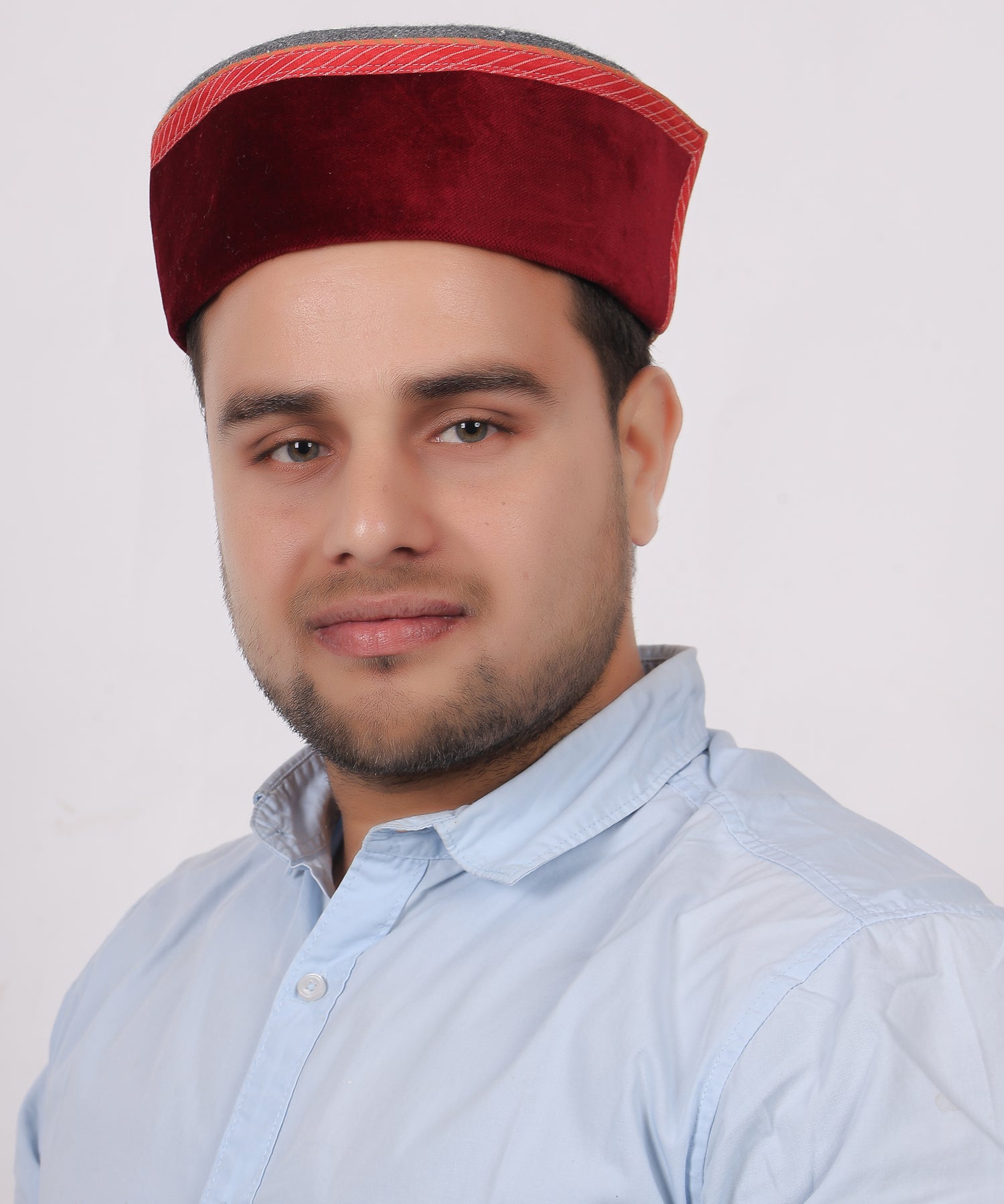 Himachali Traditional Woollen Himachali Cap/Pahadi Topi with Red Patti