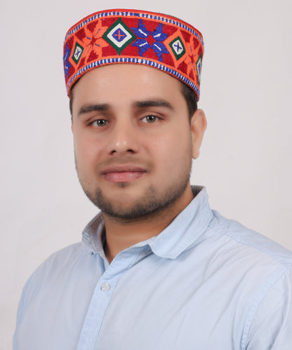 Handcrafted Woollen Kullu Kinnauri Pahadi Topi – Traditional Himachali Cap