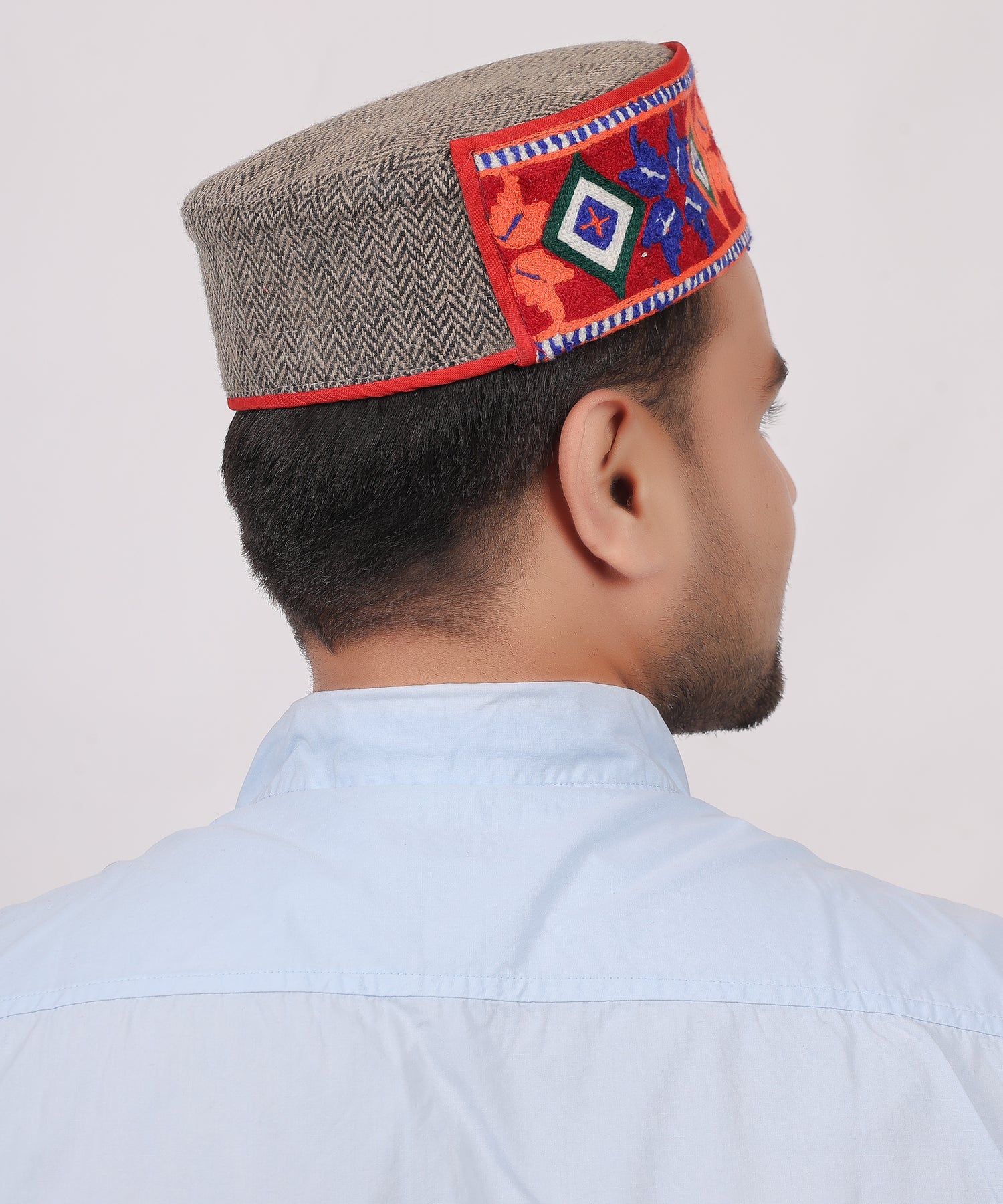 Handcrafted Woollen Kullu Kinnauri Pahadi Topi – Traditional Himachali Cap