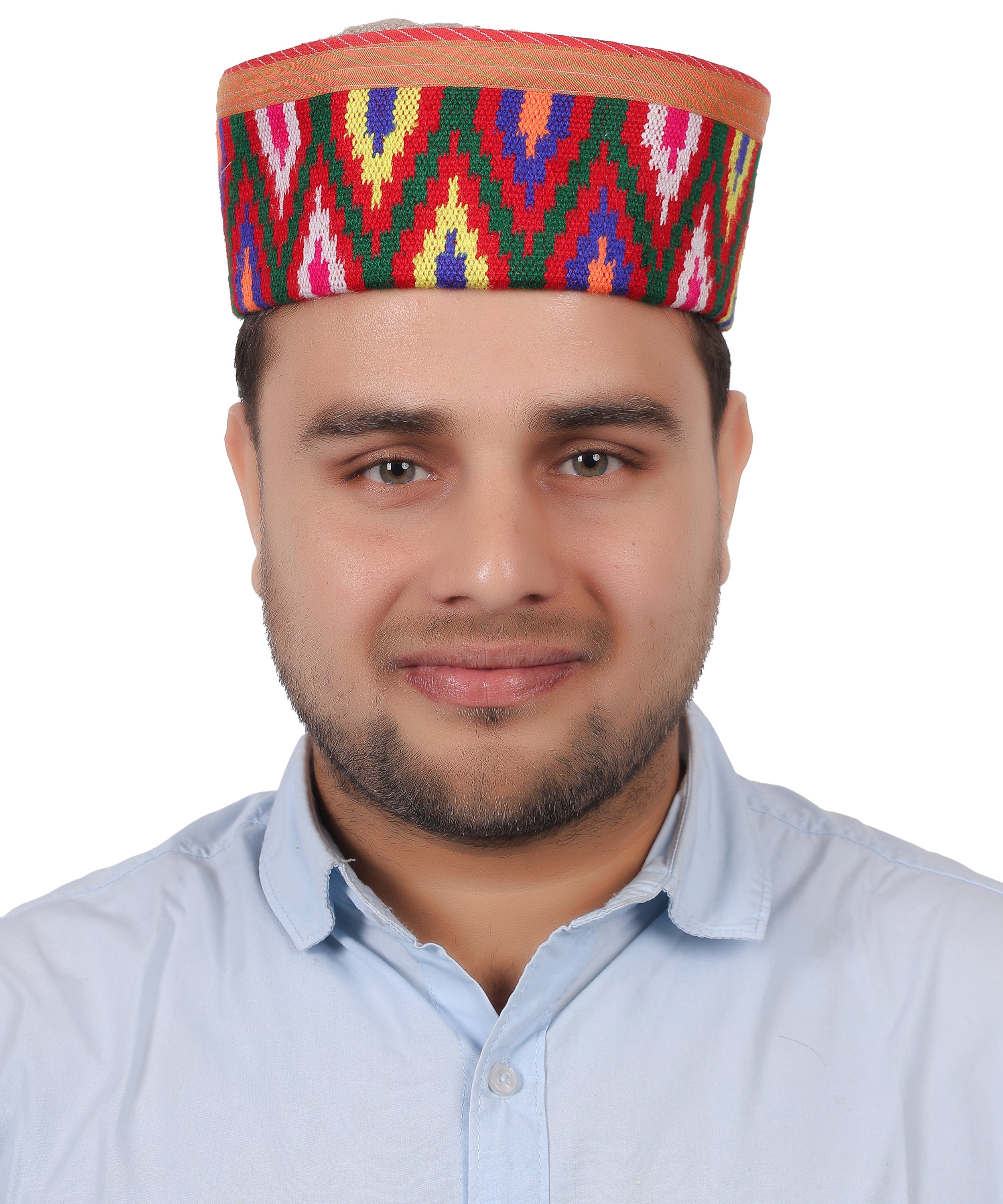 Authentic Woollen Beige Kullu Kinnauri Cap – Traditional Himachali Pahadi Topi