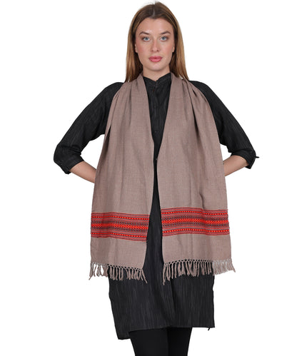 Kullu Pure Handwoven Woollen Muffler – Featuring Premium Embroidered Patti Designs