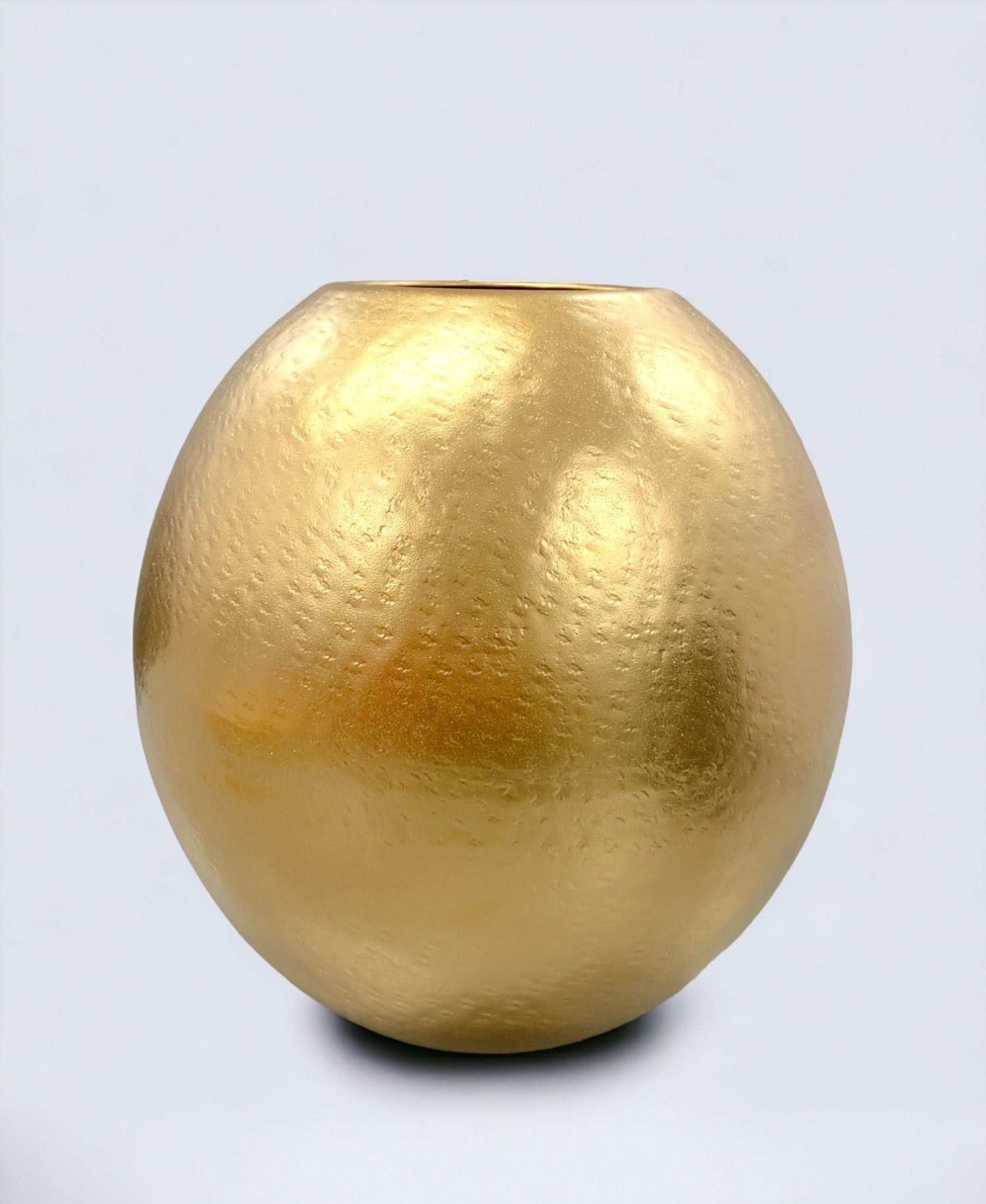 Golden Metal Round Shape Vase