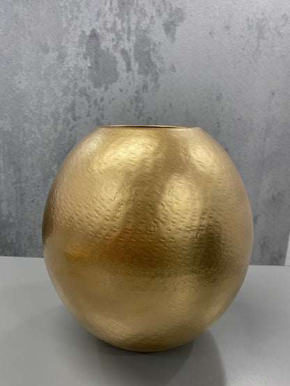 Golden Metal Round Shape Vase