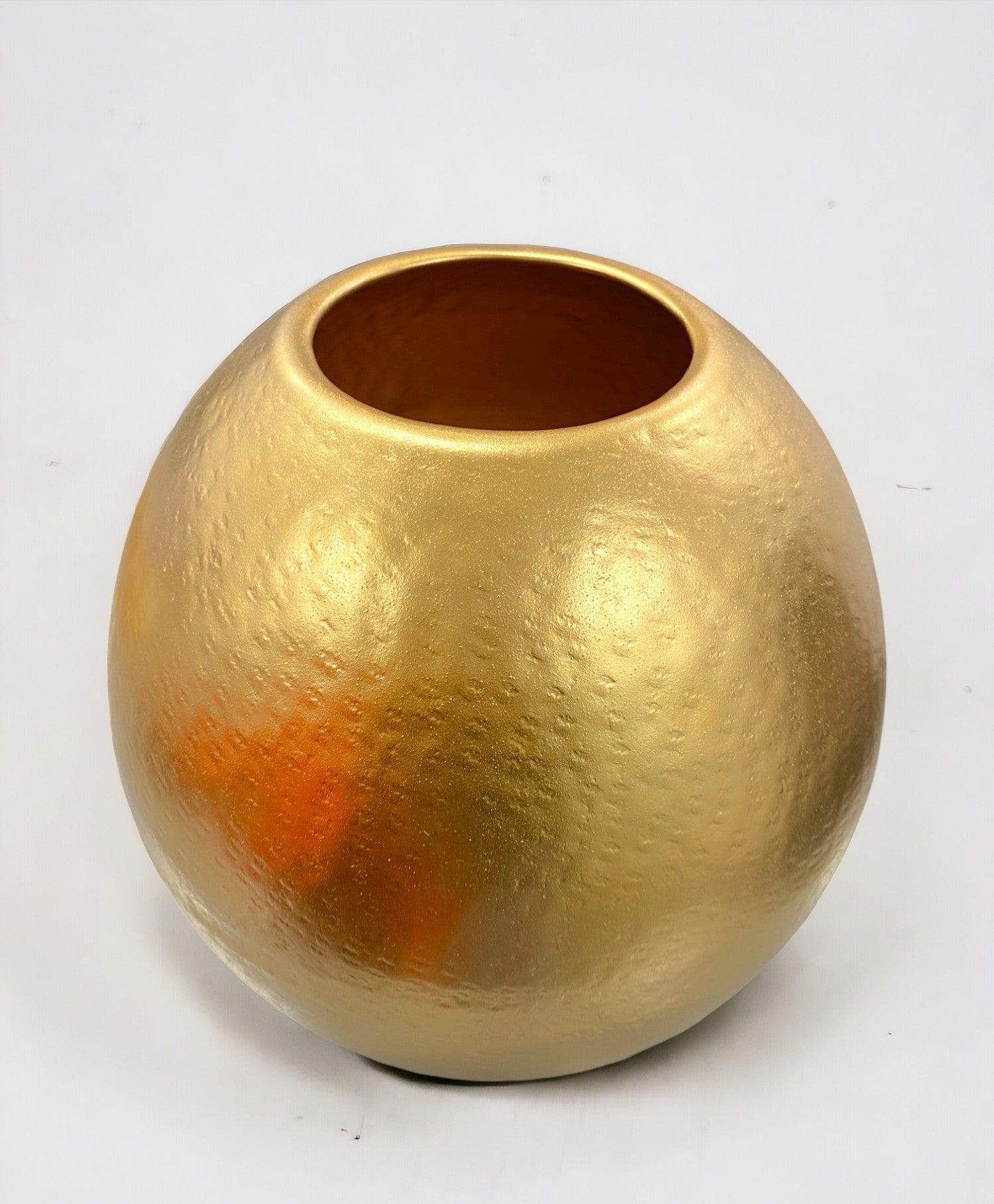 Golden Metal Round Shape Vase