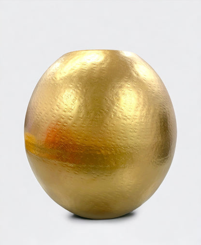 Golden Metal Round Shape Vase