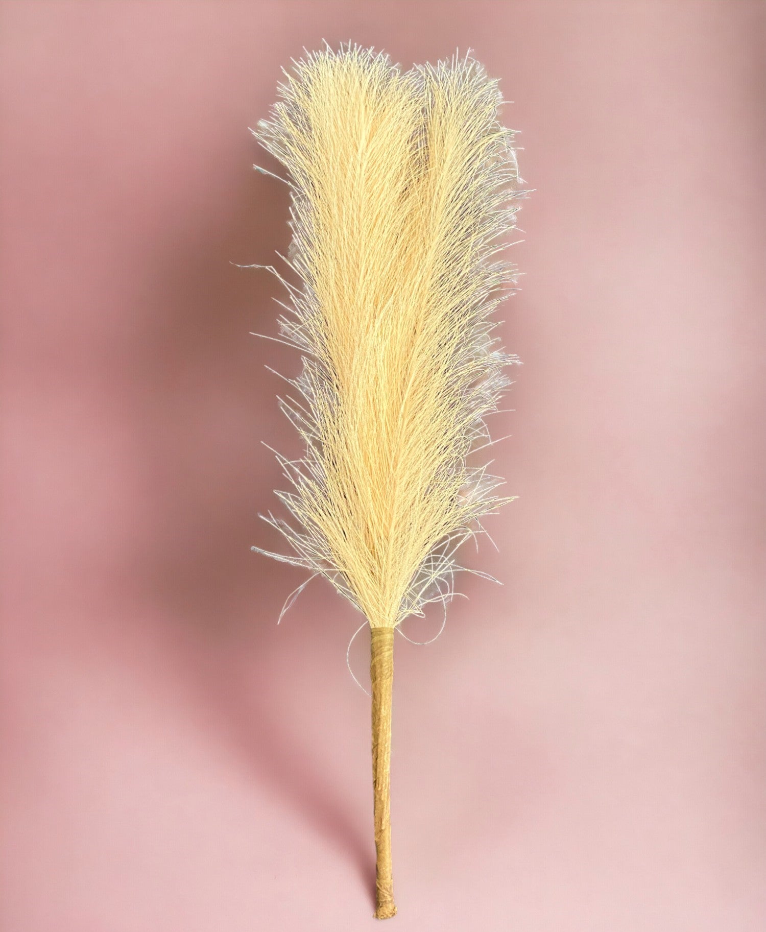 Golden Faux Pampas Grass Fluffy Artificial Flowers