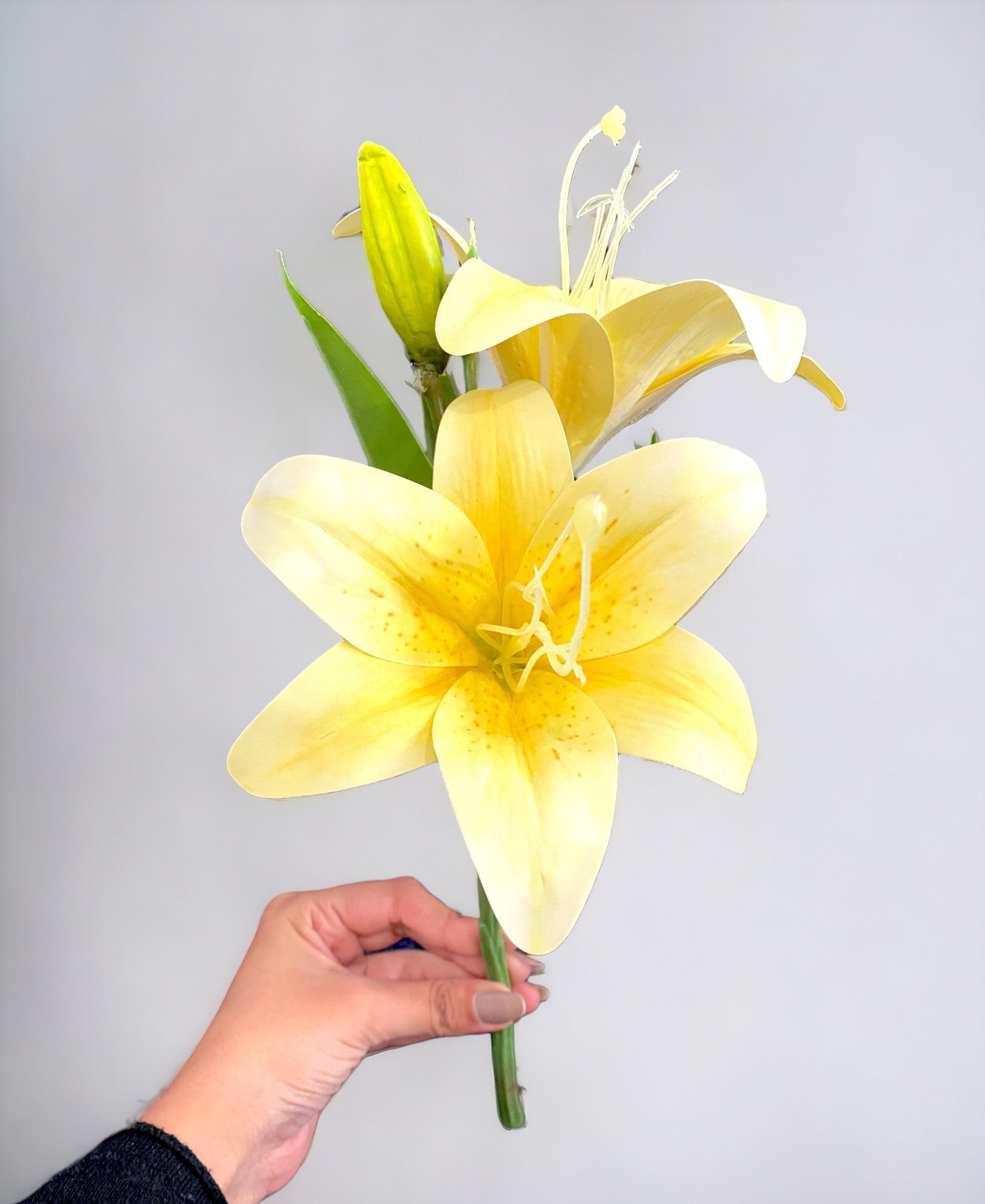 Premium Artificial Yellow Lily Flower