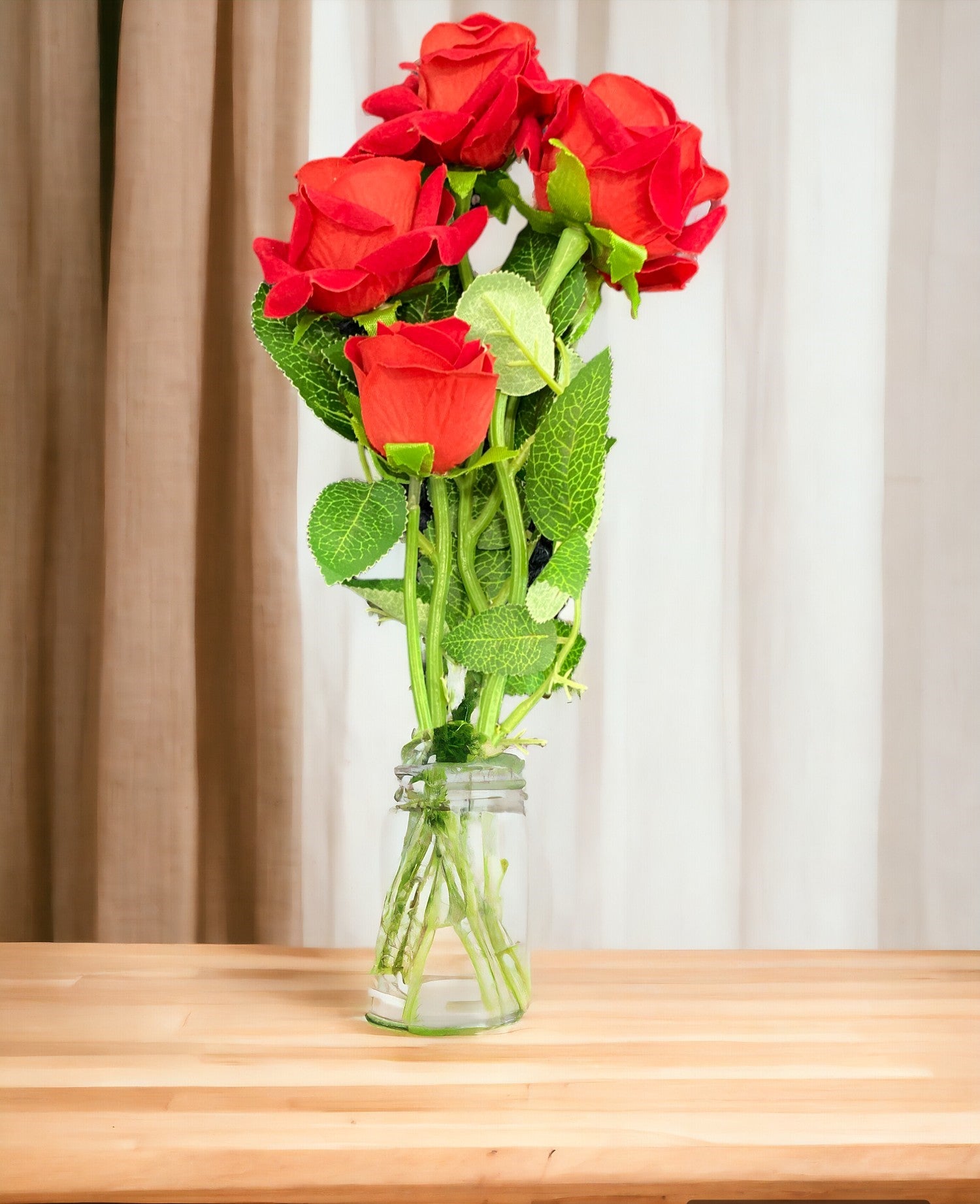 Artificial Rose Flower Bunch-Bunch Of 4 Roses