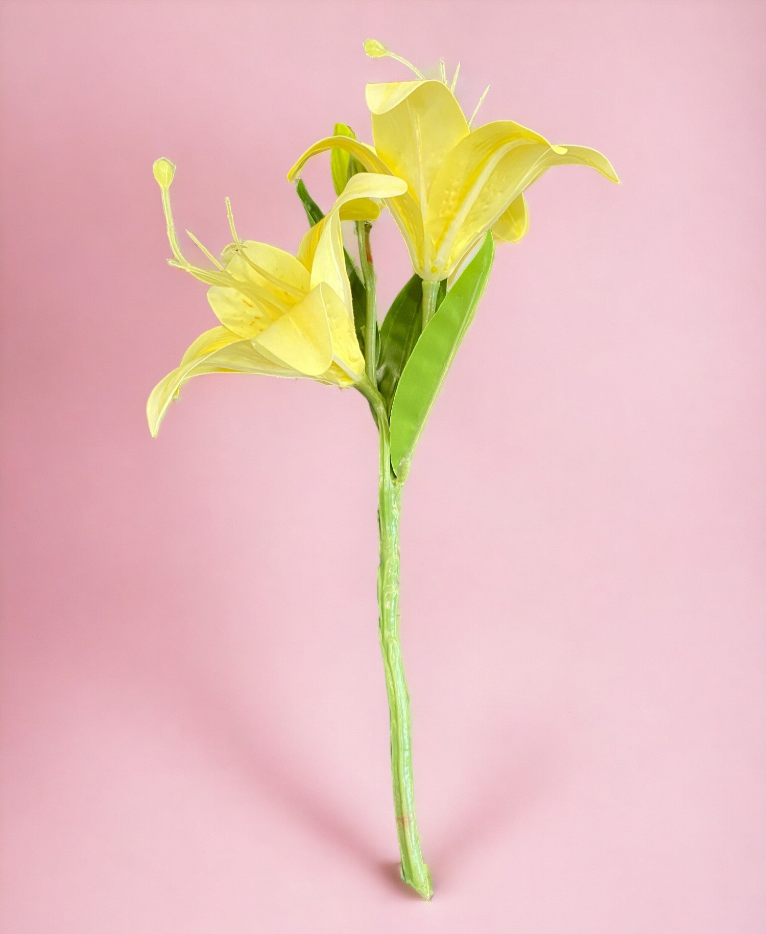 Premium Artificial Yellow Lily Flower