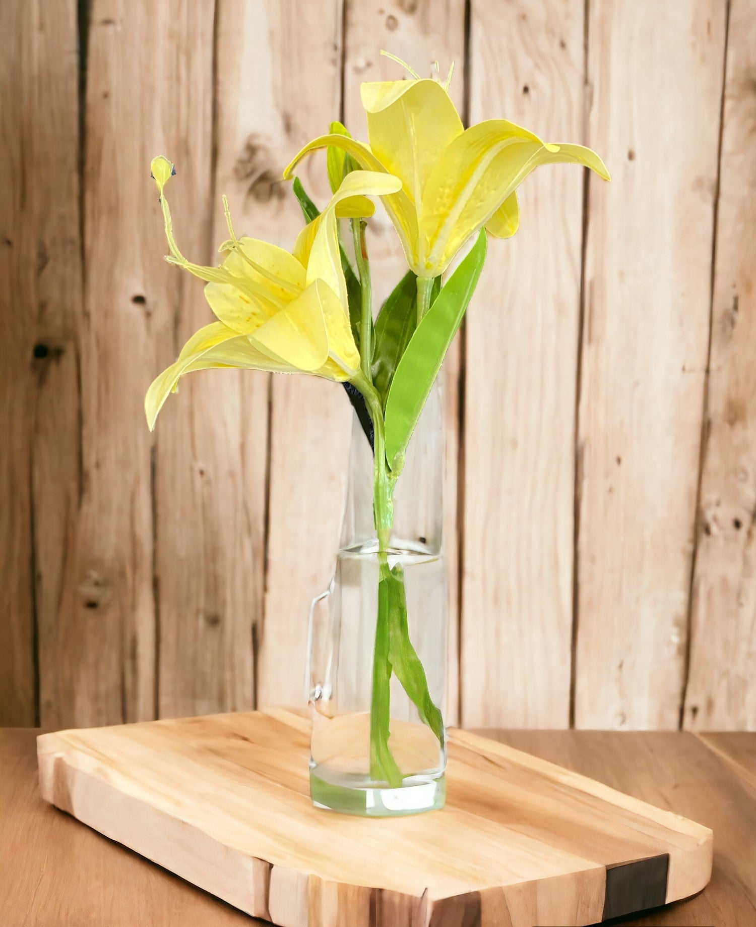 Premium Artificial Yellow Lily Flower