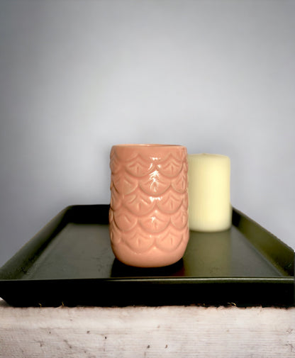 Pink Ceramic Toothbrush Holder Stand