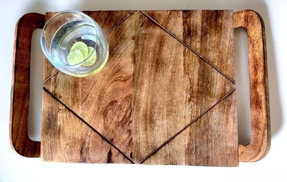 Wooden Large Rectangular Shape Serving Tray