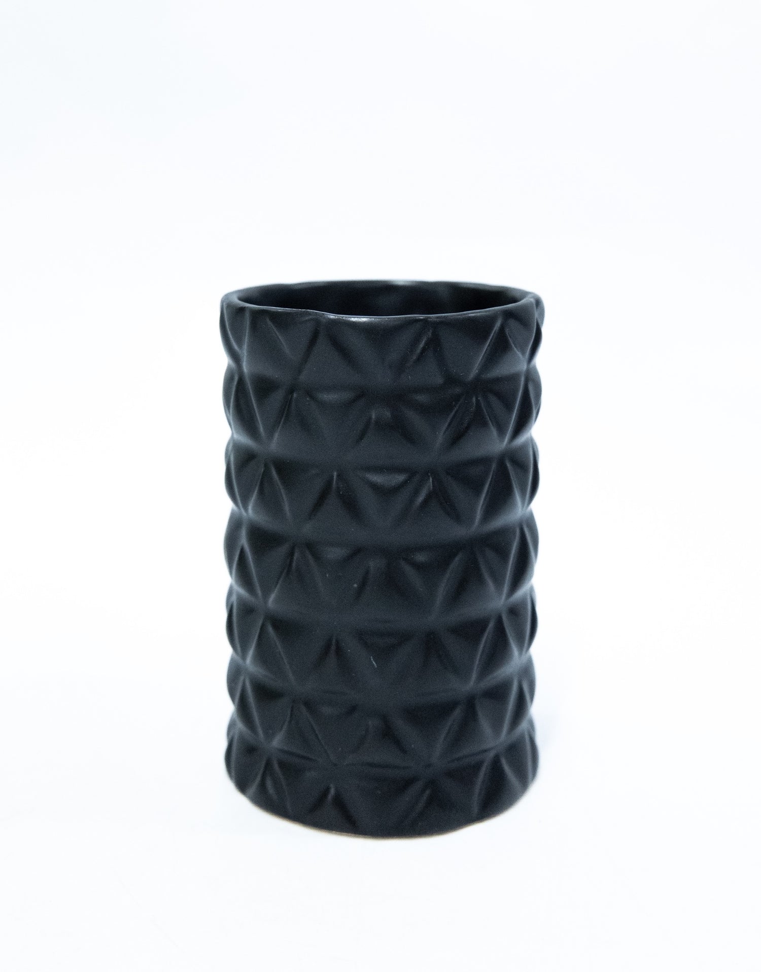 Ceramic Black Textured Multipurpose Brush Holder