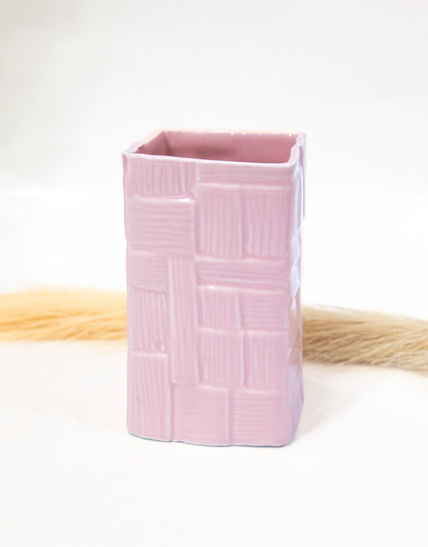 Glossy Pink Ceramic Multipurpose Brush Holder