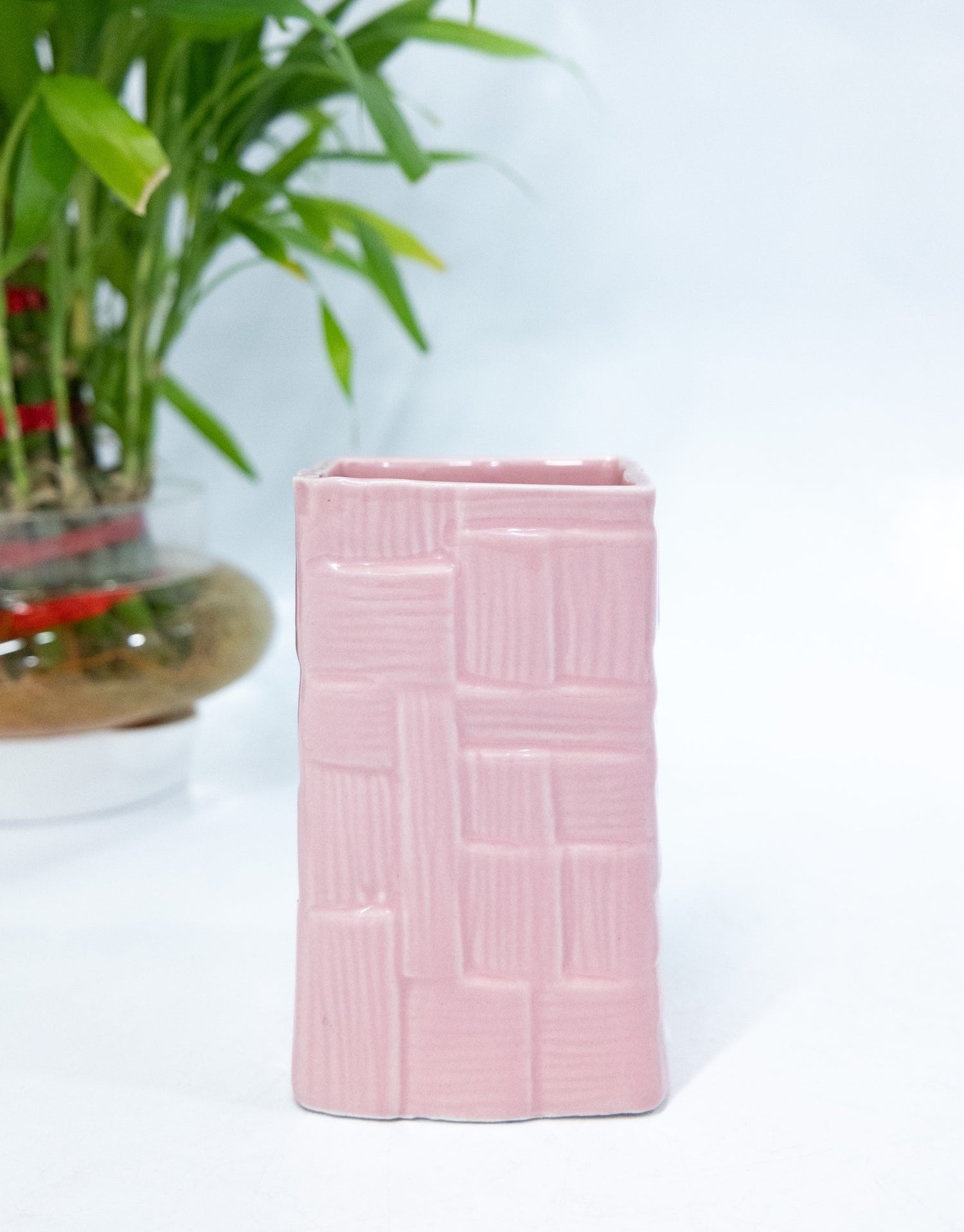 Glossy Pink Ceramic Multipurpose Brush Holder